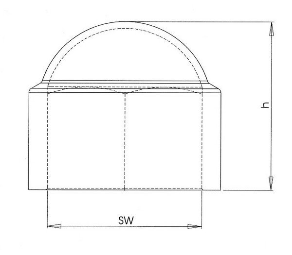 Overlay 6-kant-mutternschutzkappe sketch
